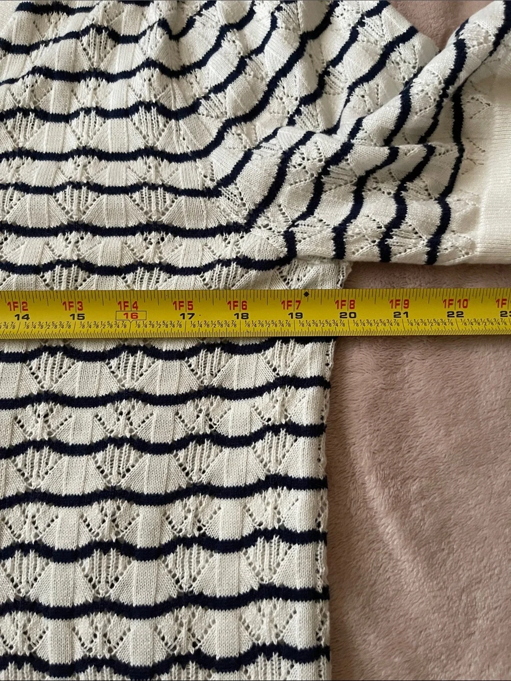 J. Crew Cream and Black Short-Sleeve Knit Cardigan Sweater
